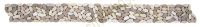 12-1181 Bord�re 10 x 100 cm aus Kieselsteinen flach - ges�gt - Wei�/Beige - Matt