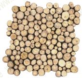 12-1090 Holz-Mosaik runde Holzscheiben - 1-2 cm stark - f�r die Wand