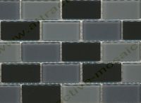 11-0104 Crystal-Mosaik 2,5*5,0*0,4 cm Brick - Mix - schwarz