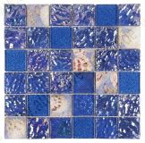 Mosaik 4,8*4,8*0,8cm - Glas-Blau mit Muscheldekor