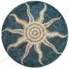 12-1173 Rosone rund Durchm. 250 cm - Soleil - Kieselsteinrosone 250cm - Wei�/Schwarz/Braun/Beige - Kiesel hochkant - Poplierthwarz - Kiesel hochkant - Popliert