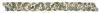 12-1183 Bord�re 10 x 100 cm aus Kieselsteinen flach - ges�gt - Wei�/Gr�n - Matt