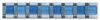 13-0264 Bord�re Materialmix Naturstein / Glas-klar / Metall -  4,7 x 30 cm - Blau