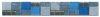 13-0274 Bord�re Materialmix Naturstein / Glas-klar / Metall -  4,7 x 34 cm - Blau
