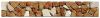 13-0415 Bord�re Antikmarmor Bruch - 4,5 x 30 cm - Rosso Verona / Botticino / Rosa Perlino