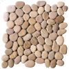 12-1103 Kieselsteinmosaik - Flach - Netz 41 x 41 cm - Beige - Matt