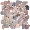 12-1227 Kieselsteinmosaik - Flach - ges�gt - Netz 30 x30 cm - Natur-hell - Matt