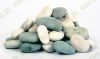 12-1163 Kieselsteine - Flach - lose im Sack - Wei� & Gr�n - Matt