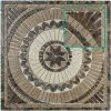 13-0214 Rosone "RAS" Marmor antik geschnitten - 80*80*0,8cm - Emperador / Noce / Cream Marfil