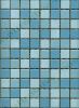 11-0032 Keramik - Mosaik 2,5*2,5*0,4 cm - gl�nzend - Mix blau