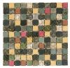 Mosaik 2,5*2,5*0,8cm - Marmor-Multicolor mit Dekor und Glas