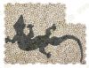 12-1188 Dekor aus Kieselstein 90*120 cm - Salamander - Wei�/Schwarz - Matt
