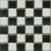 11-0030 Keramik - Mosaik 2,5*2,5*0,4 cm - gl�nzend - Schachbrett schwarz-wei�