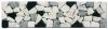13-0417 Bord�re Antikmarmor Bruch - 7,5 x 30 cm - Bardiglio / Bianco Carrara