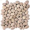 12-1099 Kieselsteinmosaik Netz 30 x 30 cm - Beige - Matt