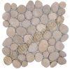 12-1111 Kieselsteinmosaik - Flach - Netz 30 x 30 cm - Beige - Matt