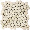 12-1112 Kieselsteinmosaik Netz 30 x 30 cm - Wei� - Matt