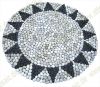 12-1151 Rosone rund Durchm. 100 cm - Soleil - Wei�/Schwarz - Popliert