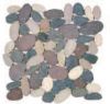 12-1961 XL - Kieselsteinmosaik - Flach - ges�gt - Netz 30 x 30 cm - Mix-bunt - Matt