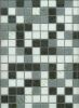 11-0137 Glasmosaik durchgef�rbt - 2,0*2,0*0,4 cm - Mix Wei� / Grau / Schwarz