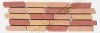 12-1704 Bord�re - Naturstein-Nachbildung - Brick - 10 x 30 cm - Mix / Pfirsich - Matt