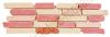12-1706 Bord�re - Naturstein-Nachbildung - Brick - 10 x 30 cm - Mix / Rosa - Matt