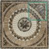 13-0215 Rosone "RAS" Marmor antik geschnitten - 60*60*0,8cm - Emperador / Noce / Cream Marfil