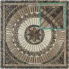 13-0216 Rosone "RAS" Marmor antik geschnitten - 40*40*0,8cm - Emperador / Noce / Cream Marfil
