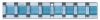 13-0265 Bord�re Materialmix Naturstein / Glas-klar / Metall -  4,7 x 30 cm - T�rkis