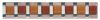 13-0266 Bord�re Materialmix Naturstein / Glas-klar / Metall -  4,7 x 30 cm - Rot