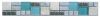 13-0275 Bord�re Materialmix Naturstein / Glas-klar / Metall -  4,7 x 34 cm - T�rkis