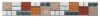 13-0276 Bord�re Materialmix Naturstein / Glas-klar / Metall -  4,7 x 34 cm - Rot