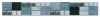 13-0277 Bord�re Materialmix Naturstein / Glas-klar / Metall -  4,7 x 34 cm - Schwarz
